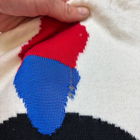 Stella Jean Virgin Wool Cardinal Sweater Women's XS Made in Italy - Picture 10 of 11